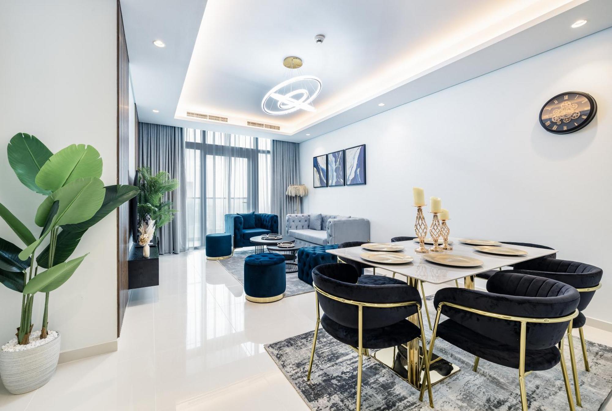 Apartamento Aliving Luxe 2Br With Burj Khalifa View Infinity Pool Midtown-4704 Dubái Exterior foto